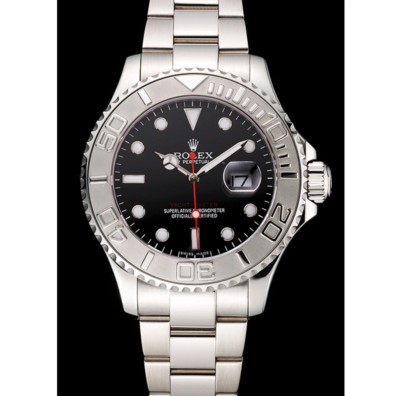 And Black Case Yacht-Master Steel Stainless Dial Rolex Bracelet 1015